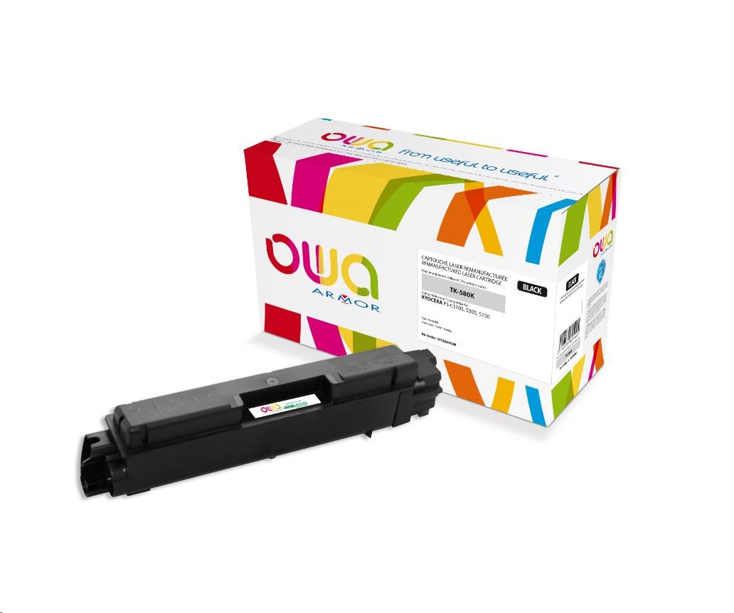 OWA Armor toner pro KYOCERA FSC-5150, 3500 Stran, TK580K, černá/black + waste box (TK580K)