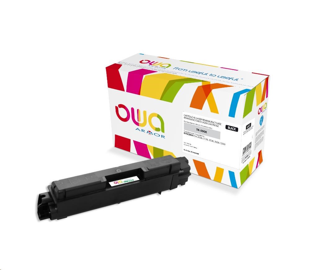 OWA Armor toner pro KYOCERA FS-C5250, 2026, 7000 Stran, TK590K, černá/black + waste box (TK-590K)