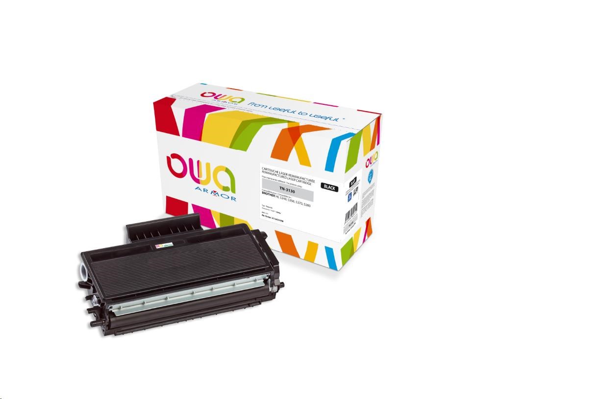 OWA Armor toner pro BROTHER HL 5240, 5250, 5270, 5280, 3500 Stran, TN3130,  černá/black (TN-3130)