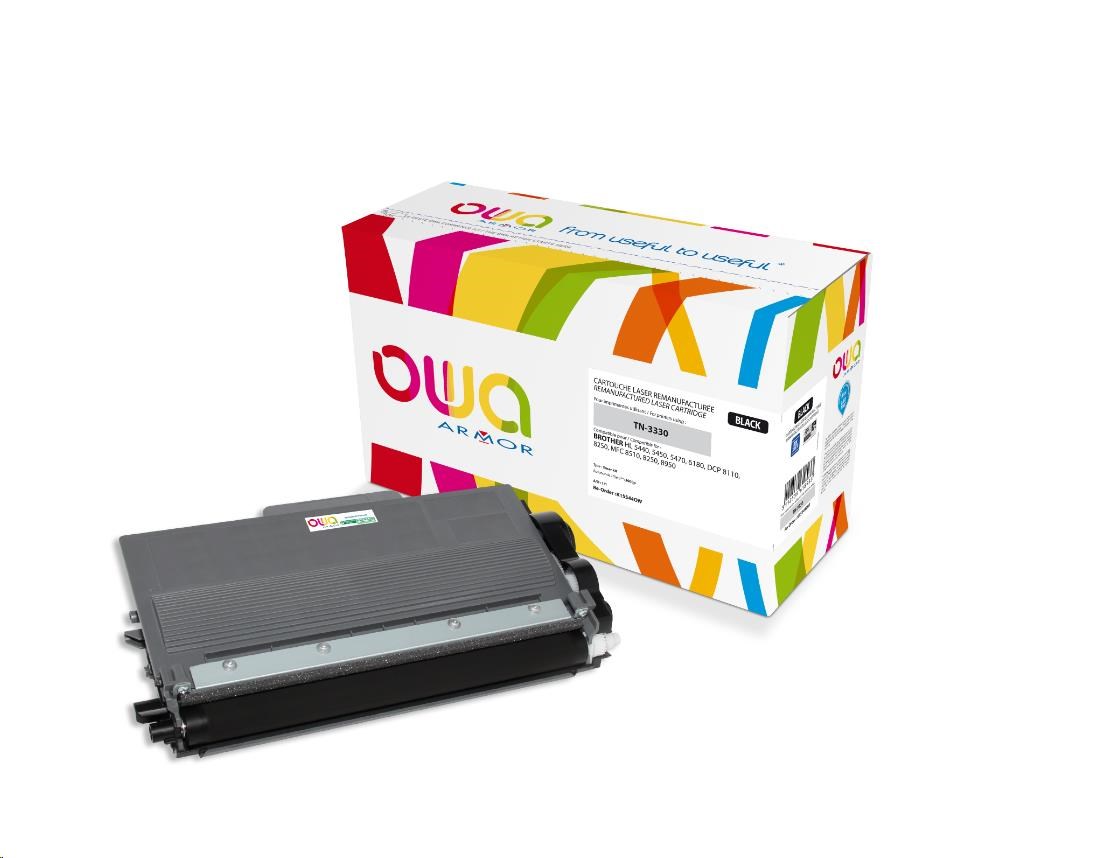 OWA Armor toner pro BROTHER HL 5440,5480,6180 MFC 8510,8515, 8520 DCP 8110, 3000 Stran, TN3330,  černá/black (TN-3330)