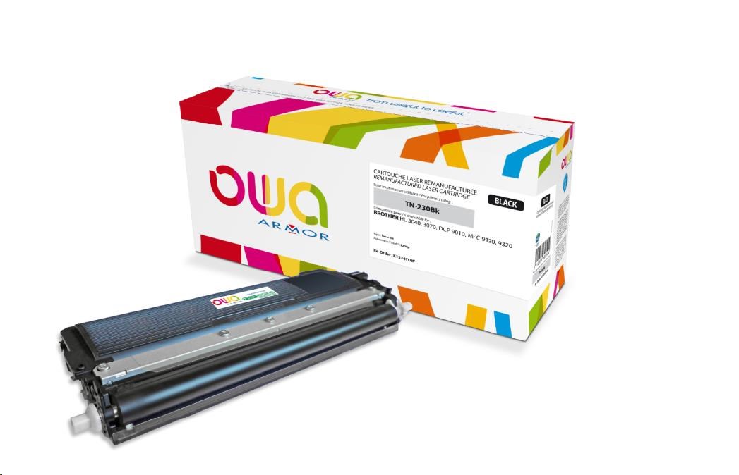 OWA Armor toner pro BROTHER HL 3040, 3070, DCP 9010, MFC9120, 9320, 2200 Stran, TN230BK,  černá/black (TN-230BK)