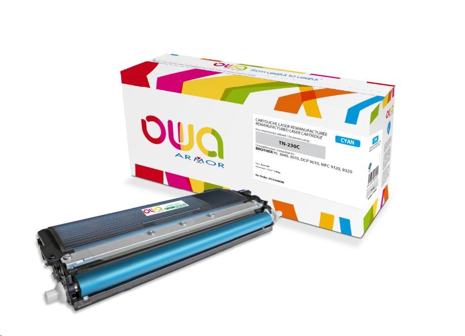 OWA Armor toner pro BROTHER HL 3040, 3070, DCP 9010, MFC9120, 9320, 1400 Stran, TN230C, modrá/cyan (TN-230C)