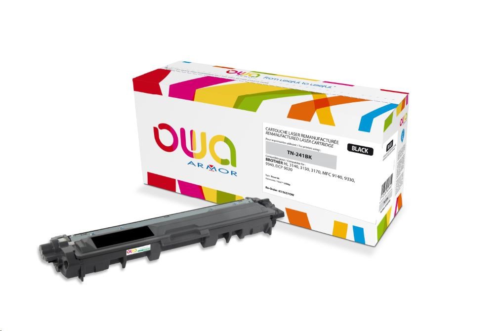 OWA Armor toner pro BROTHER HL 3140, 3150, 3170, MFC 9130, 9140, 9330,2500 Stran, TN241BK,černá/black(TN-241BK/TN-242BK)
