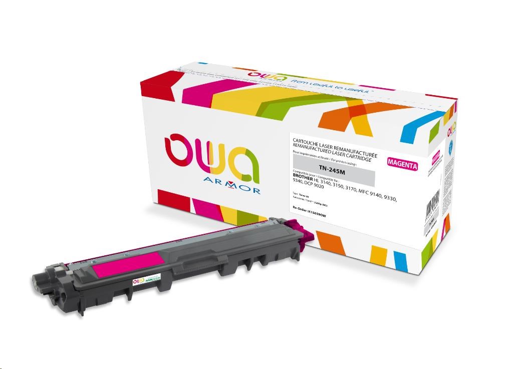 OWA Armor toner pro BROTHER HL 3140, 3150, 3170, MFC 9130 9330,9340,2200 Stran,TN245M, červená/magenta (TN-245M/TN-246M)