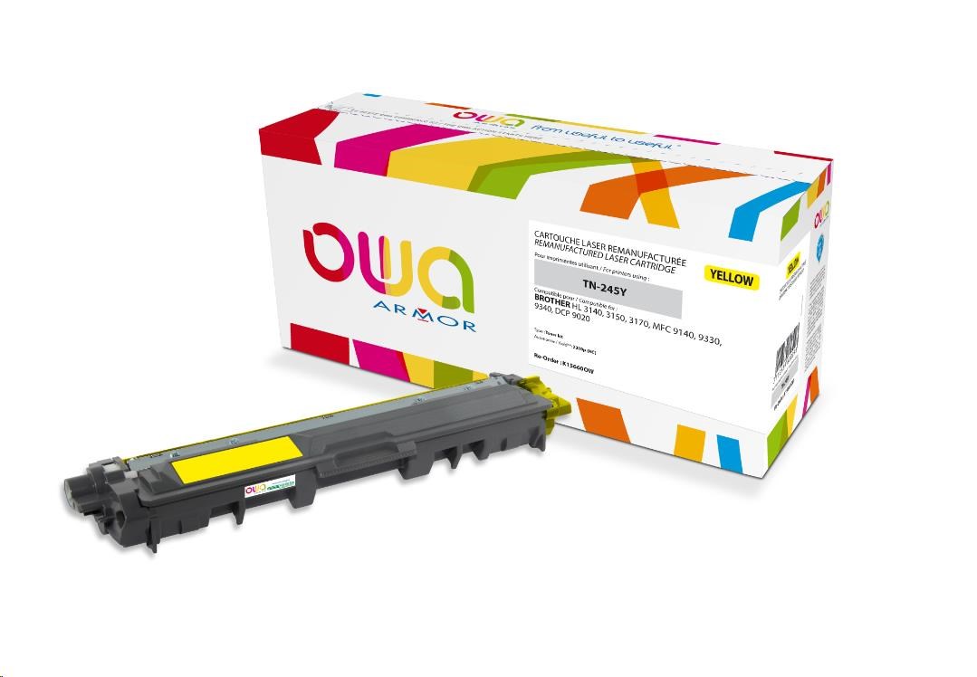 OWA Armor toner pro BROTHER HL 3140, 3150, 3170, MFC 9130,9330, 9340, 2200 Stran, TN245Y, žlutá/yellow (TN-245Y/TN-246Y)