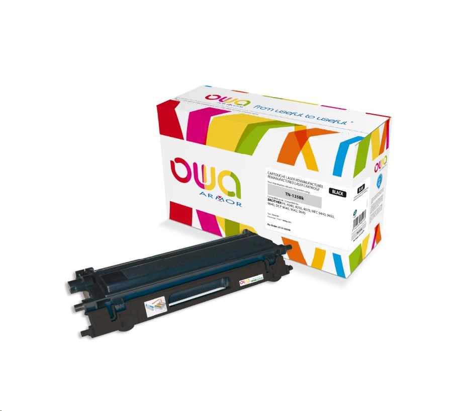 OWA Armor toner pro BROTHER HL 4040, 4050, 4070, 5000 Stran, TN135BK,  černá/black (TN-135BK)