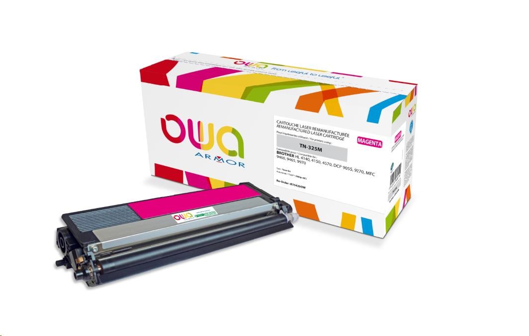 OWA Armor toner pro BROTHER HL 4140, 4150, 4570, MFC 9460 DCP 9055, 9270, 3500 Stran, TN325M, červená/magenta (TN-325M)