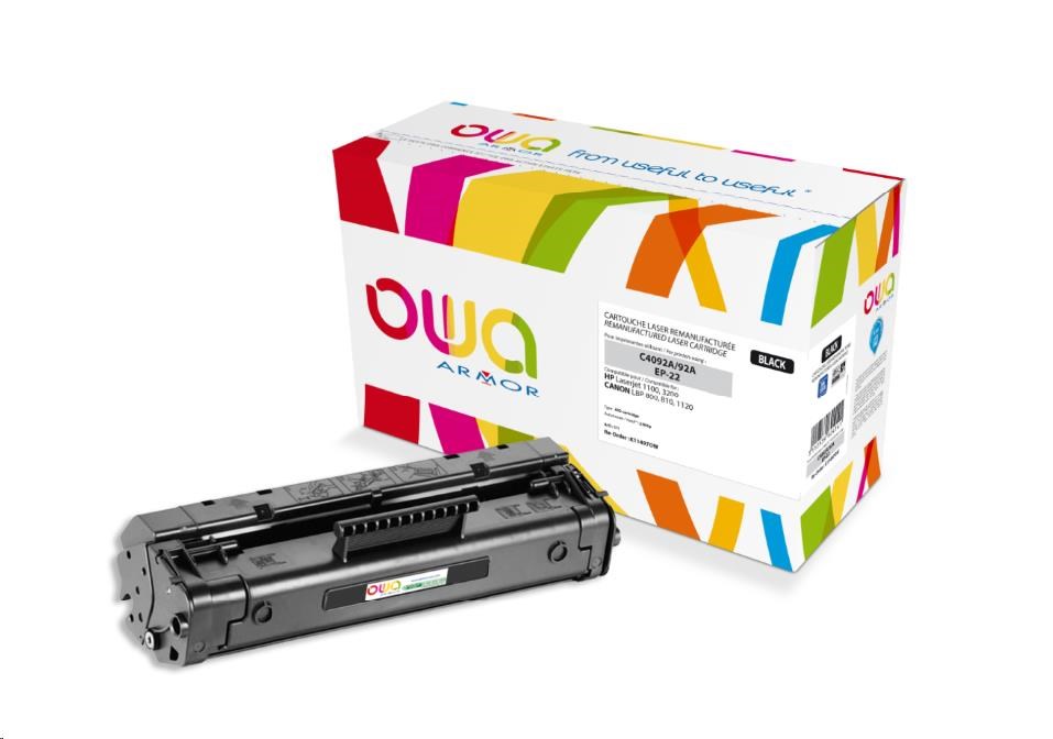 OWA Armor toner pro HP Laserjet 1100, 3200, 2500 Stran, C4092A, černá/black