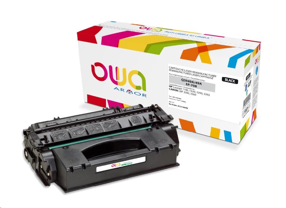 OWA Armor toner pro HP Laserjet 1160, 1320, AIO 3390, 3392, 2500 Stran, Q5949A, černá/black