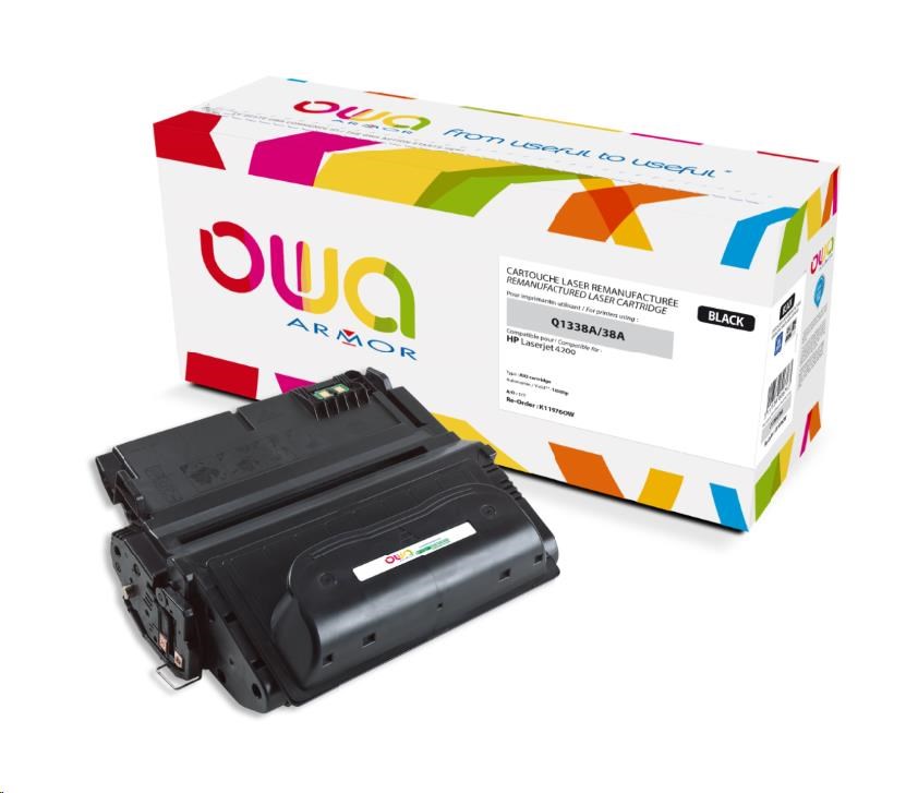 OWA Armor toner pro HP Laserjet 4200, 12000 Stran, Q1338A, černá/black