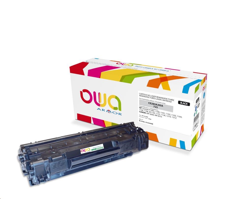 OWA Armor toner pro HP Laserjet P1002, 1100, 1102, M1130, 1132, 1136,  1210, 1212, 1600 Stran, CE285A, černá/black