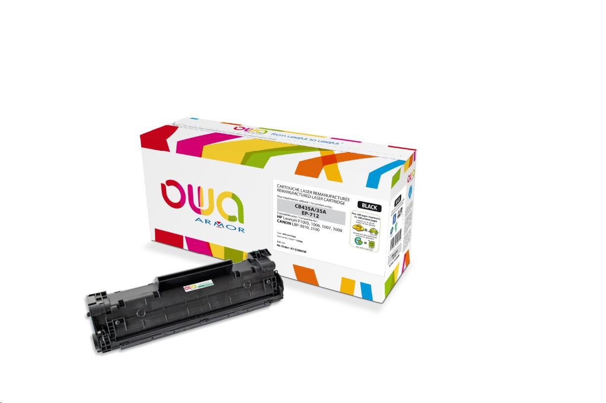 OWA Armor toner pro HP Laserjet P1005, P1006, 1500 Stran, CB435A, černá/black