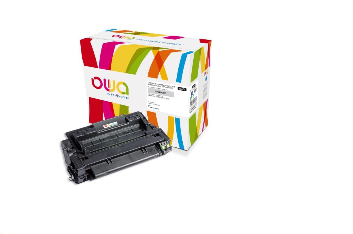 OWA Armor toner pro HP Laserjet P3005, M3027, 3035, 13000 Stran, Q7551X , černá/black