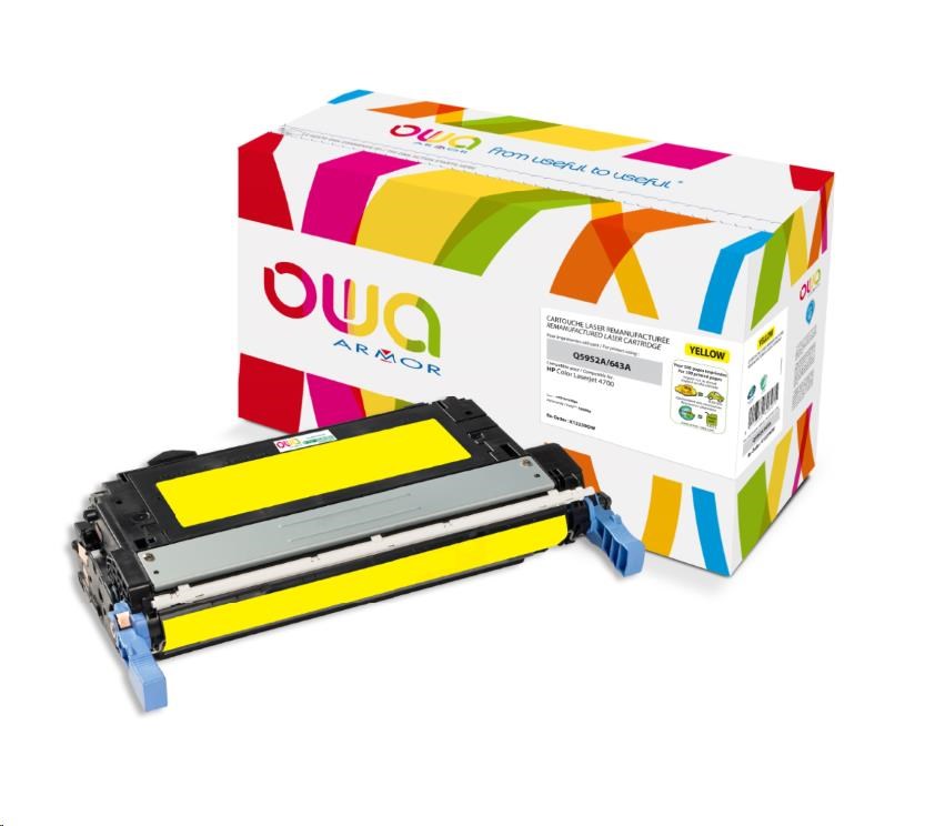 OWA Armor toner pro HP Color Laserjet 4700, 10000 Stran, Q5952A, žlutá/yellow