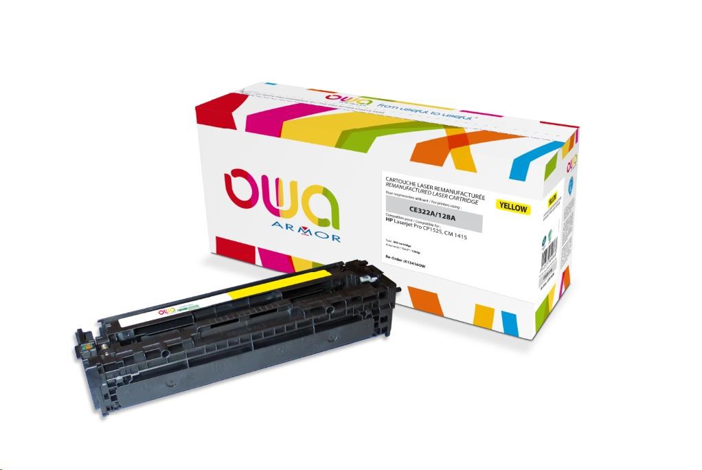 OWA Armor toner pro HP Laserjet Pro CP1525, 1300 Stran, CE322A, žlutá/yellow