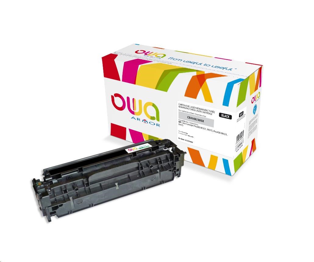 OWA Armor toner pro HP Color Laserjet Pro300 M351, M375, Pro400 M451, M475, 4000 Stran, CE410X, černá/black