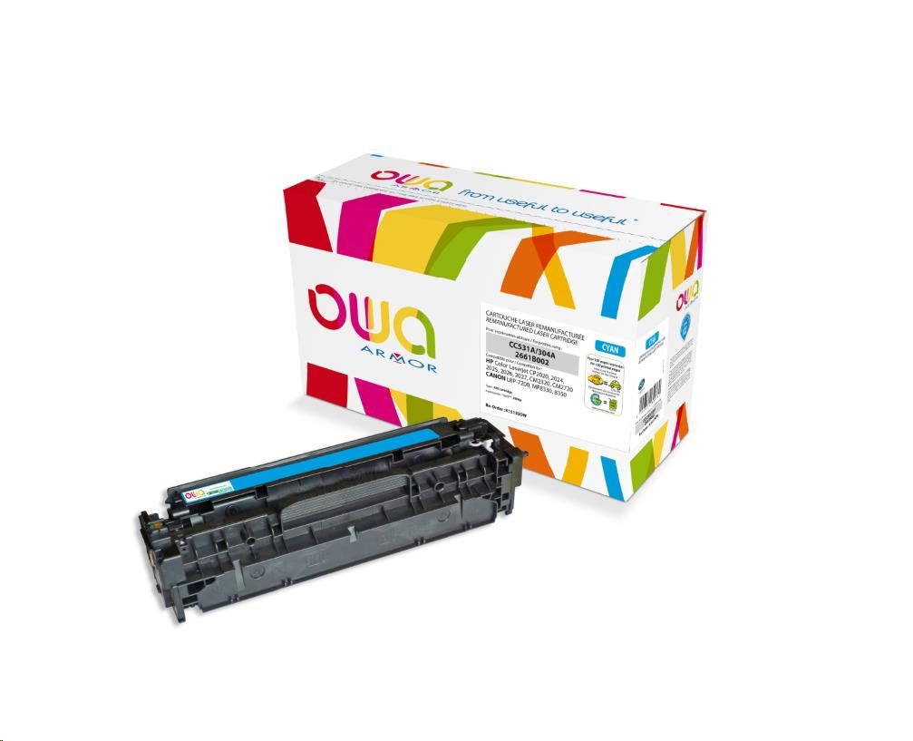 OWA Armor toner cyan 2800 stran CANON (CRG-718C) / HP (CC531A)