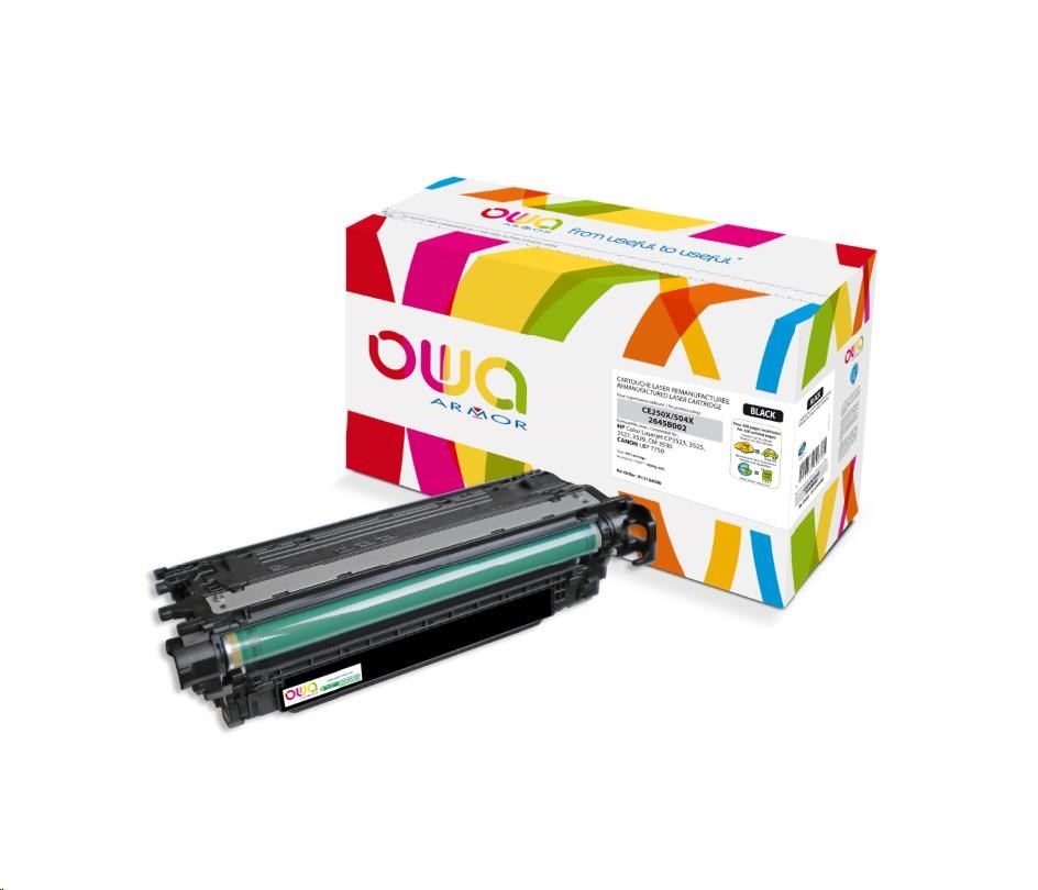OWA Armor toner pro HP Color Laserjet CP3525, 10500 Stran, CE250X, černá/black