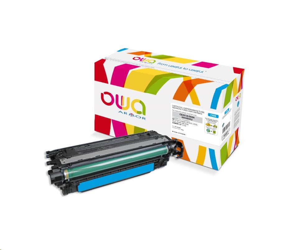OWA Armor toner pro HP Color Laserjet CP3525, 7000 Stran, CE251A, modrá/cyan