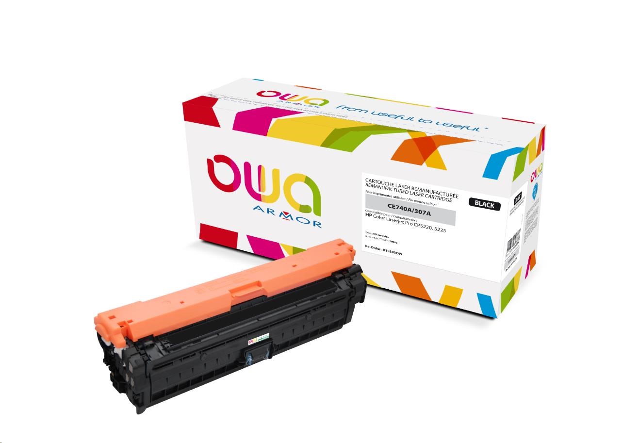 OWA Armor toner pro HP Color Laserjet CP5220, 5225, 7000 Stran, CE740A, černá/black