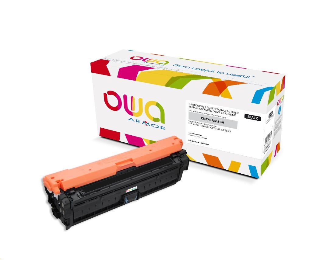 OWA Armor toner pro HP Color Laserjet Ese CP5520, 5525, 13500 Stran, CE270A, černá/black