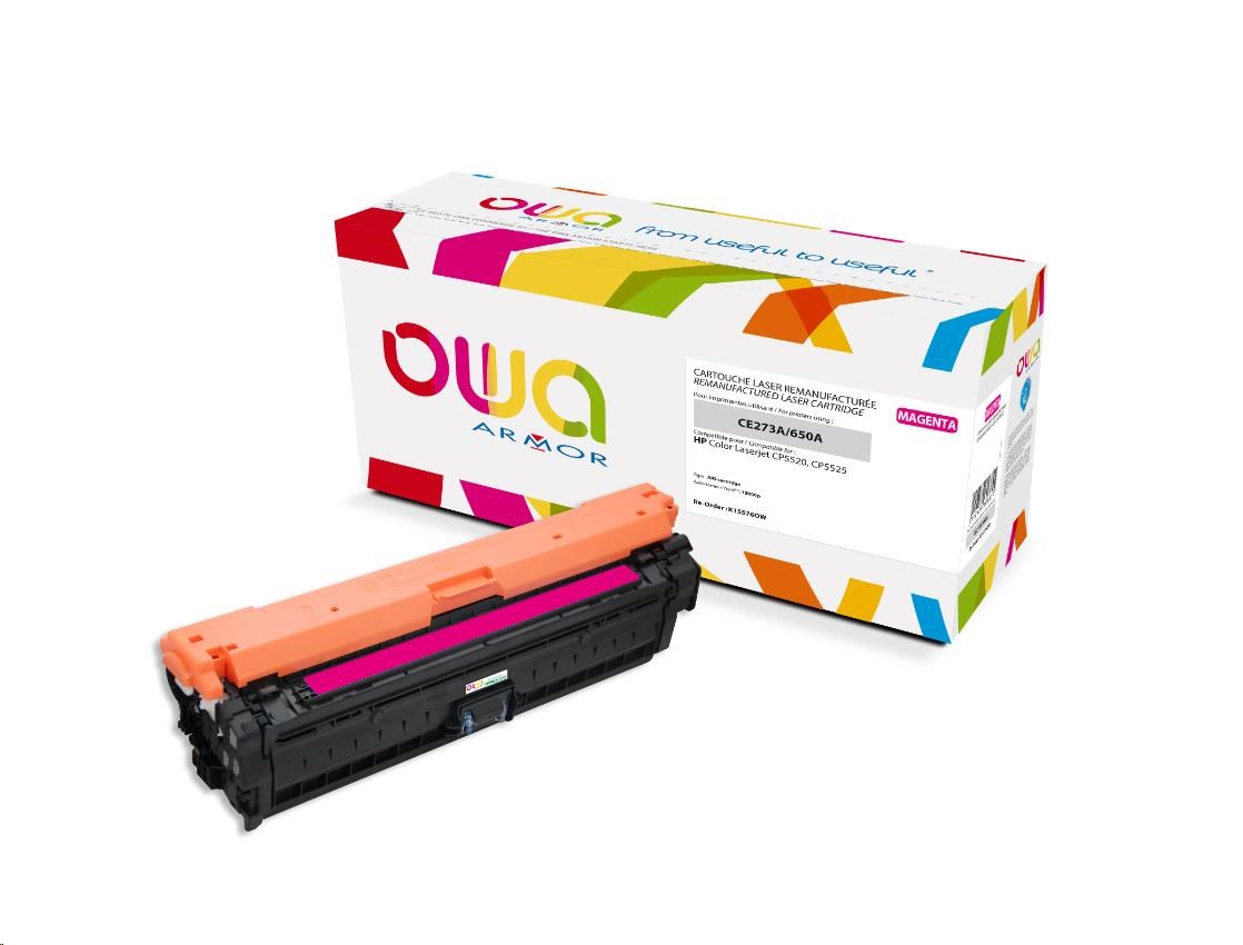 OWA Armor toner pro HP Color Laserjet Ese CP5520, 5525, 15000 Stran, CE273A, červená/magenta