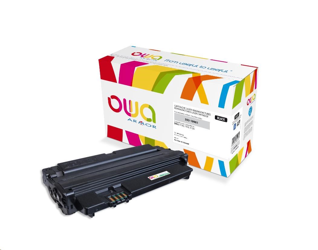OWA Armor toner pro DELL 1130, 1133, 1135, 2500 Stran, 593-10961, černá/black