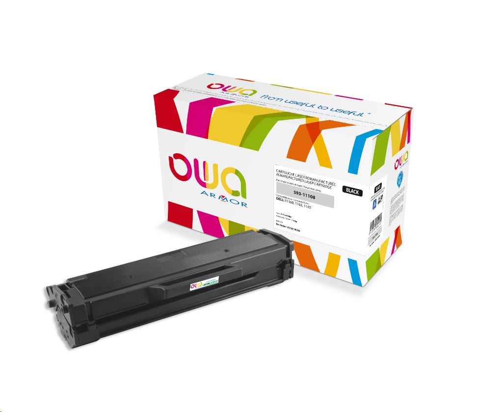OWA Armor toner pro DELL B1160, 1163, 1165, 1500 Stran, 593-11108, černá/black