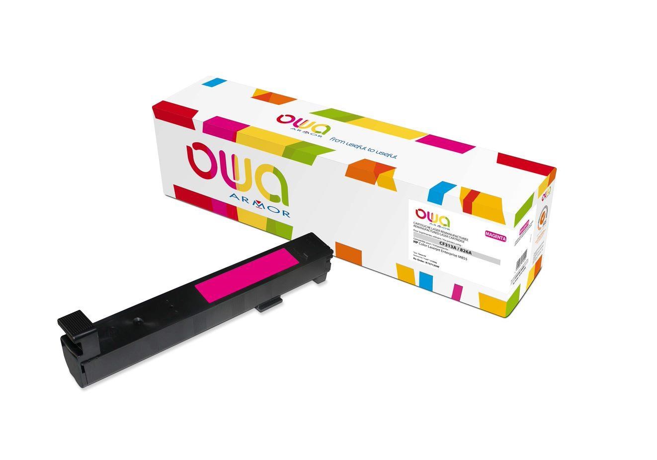 OWA Armor toner pro HP Color Laserjet Ese M855, 31500 Stran, CF313A, červená/magenta