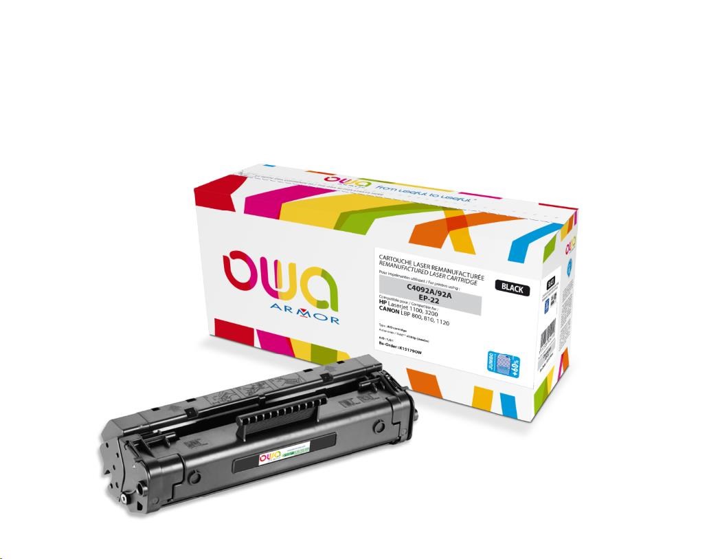 OWA Armor toner pro HP Laserjet 1100, 3200, 4100 Stran, C4092A JUMBO, černá/black
