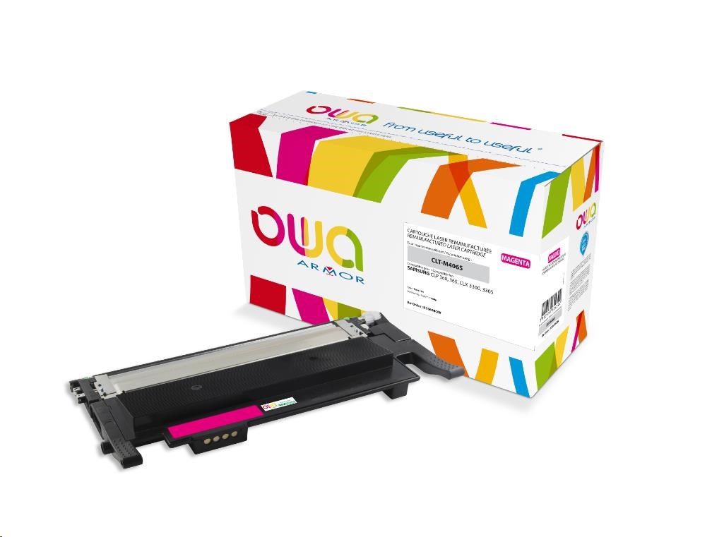 OWA Armor toner pro SAMSUNG CLP 360, 365, CLX 3300, 3305, 1000 Stran, CLTM406S, červená/magenta (CLT-M406S,SU252A)