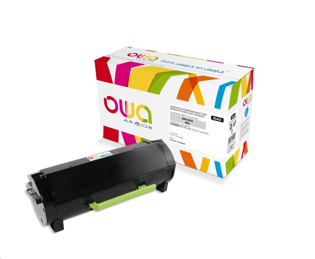 OWA Armor toner pro LEXMARK MX310, 410, 510, 511, 610, 611, 2500 Stran, 60F2000, černá/black