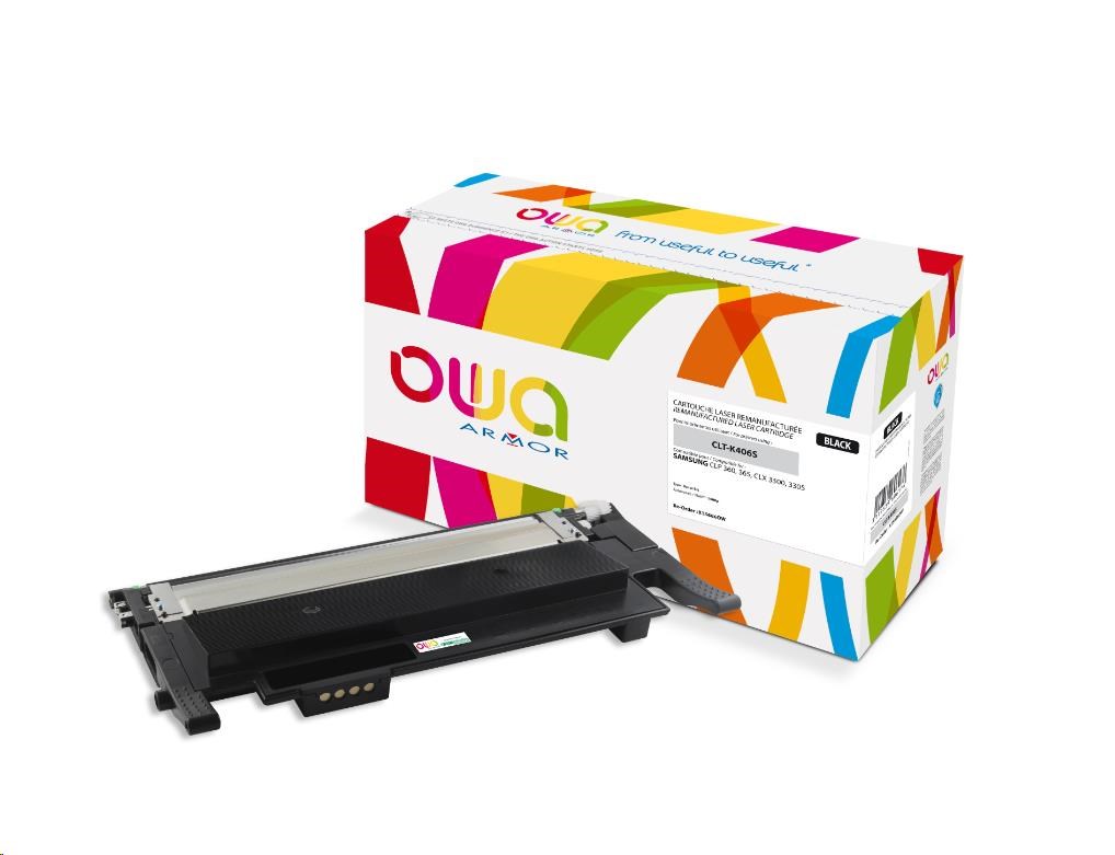 OWA Armor toner pro SAMSUNG CLP 360, 365, CLX 3300, 3305, 1500 Stran, CLTK406S, černá/black (CLT-K406S,SU118A)