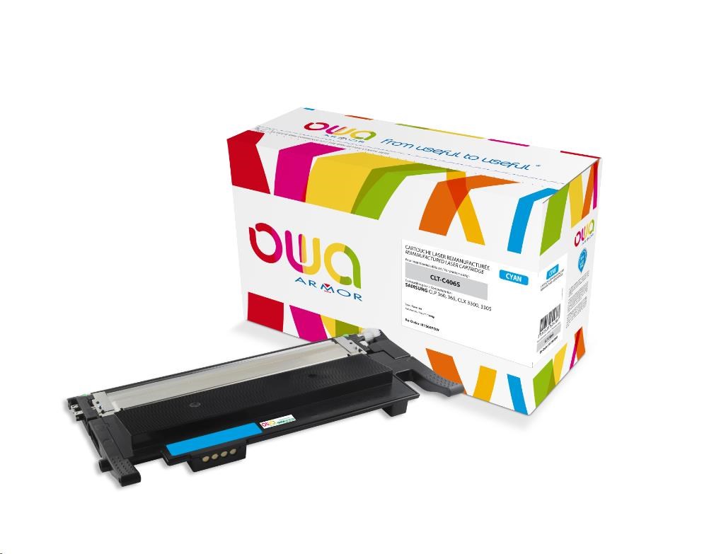 OWA Armor toner pro SAMSUNG CLP 360, 365, CLX 3300, 3305, 1000 Stran, CLTC406S, modrá/cyan (CLT-C406S,ST984A)