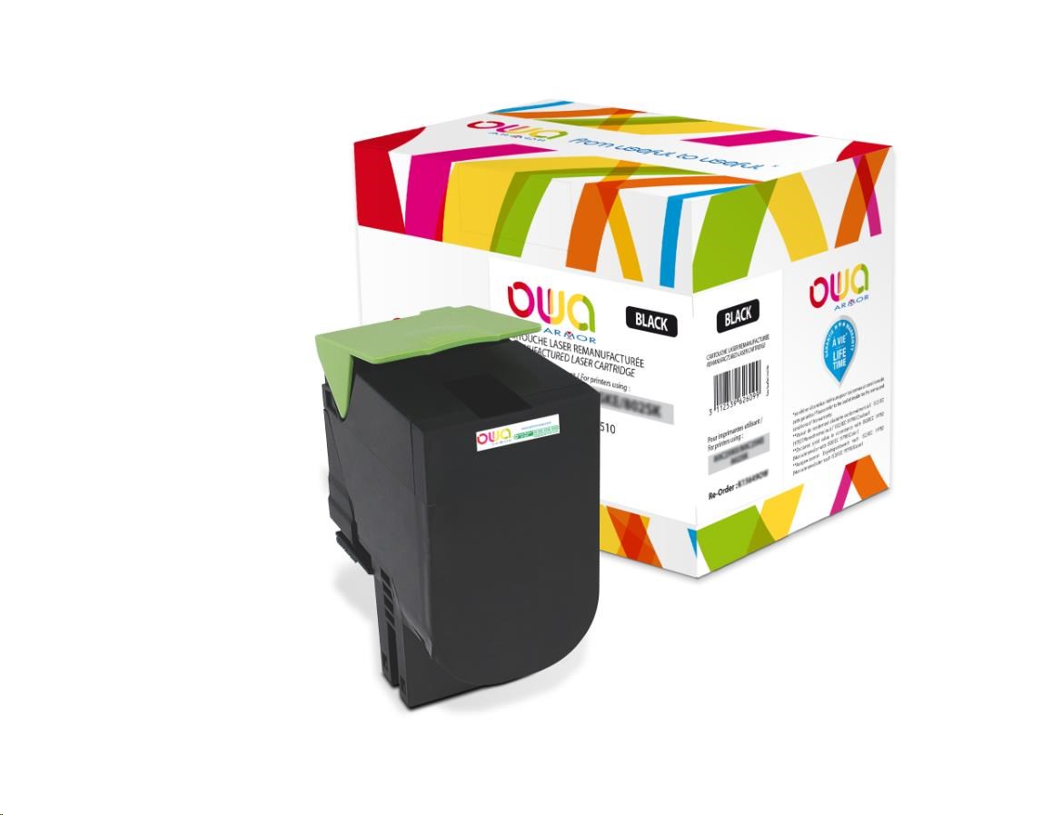 OWA Armor toner pro LEXMARK CX310, 410, 510, 2500 Stran, 80C2SK0, černá/black