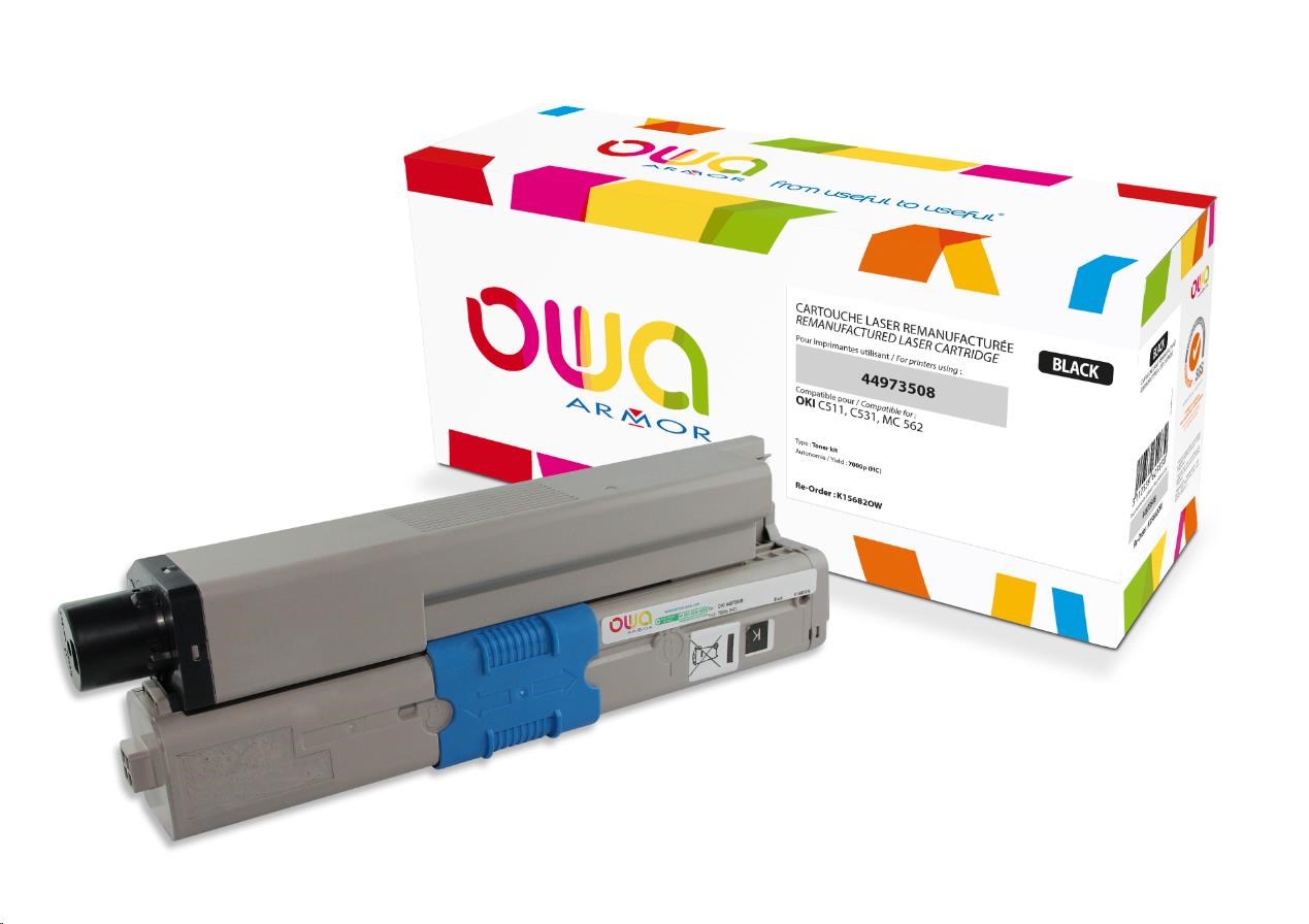 OWA Armor toner pro OKI C511, C531, MC 562, 7000 Stran, 44973508, černá/black