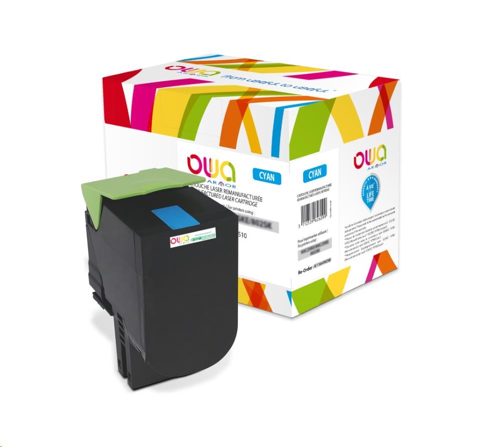 OWA Armor toner pro LEXMARK CX310, 410, 510, 2000 Stran, 80C2SC0, modrá/cyan