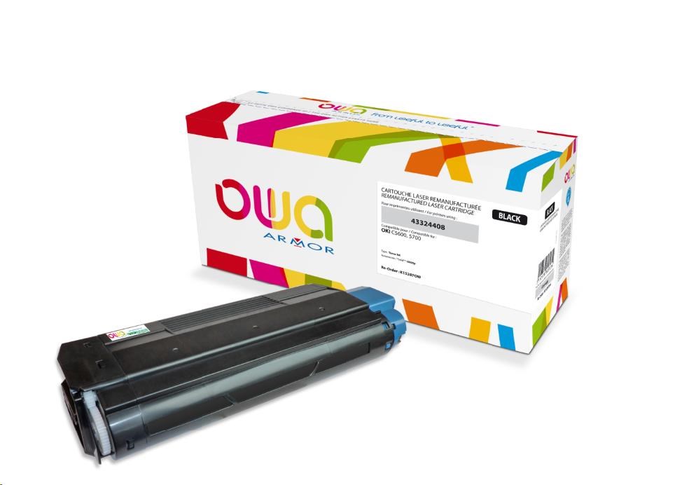 OWA Armor toner pro OKI C5600, C5700, 6000 Stran, 43324408, černá/black