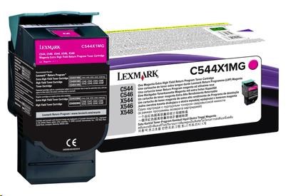 LEXMARK C544, X544 Magenta Extra High Yield Return Programme Toner Cartridge (4K)