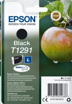 EPSON ink čer Singlepack "Jablko" Black T1291 DURABrite Ultra Ink (11,2 ml)