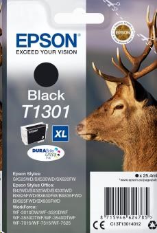 EPSON ink čer Singlepack "Jelen" Black T1301 DURABrite Ultra Ink (25,4 ml)