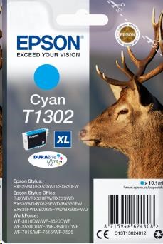 EPSON ink bar Singlepack "Jelen" Cyan T1302 DURABrite Ultra Ink (10,1 ml)
