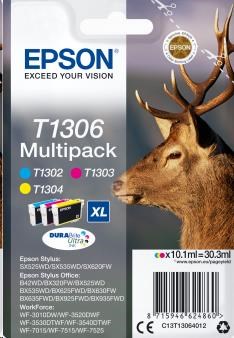 EPSON ink Multipack 3-colours "Jelen" T1306 DURABrite Ultra Ink