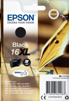EPSON ink čer Singlepack "Pero" Black 16XL DURABrite Ultra Ink