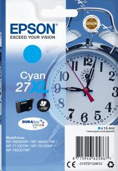 EPSON ink bar Singlepack "Budík" Cyan 27XL DURABrite Ultra Ink