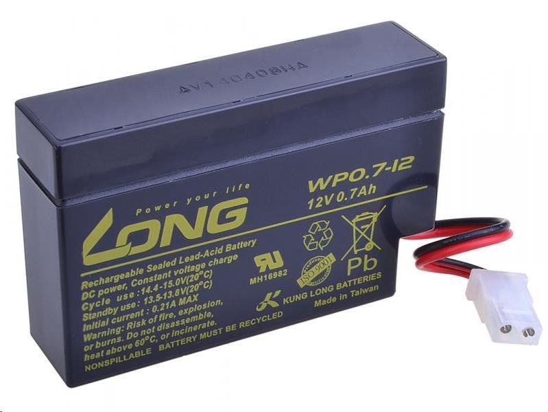 Long 12V 0,7Ah olověný akumulátor AMP