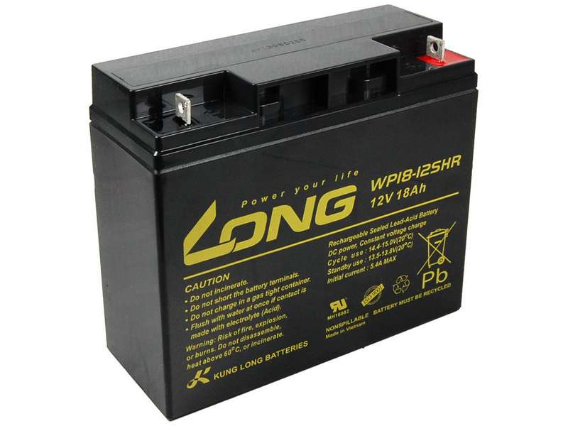 Long 12V 18Ah olověný akumulátor HighRate F3