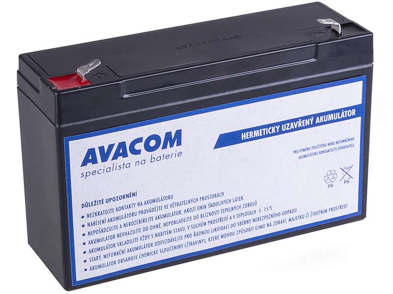 AVACOM Náhradní baterie (olověný akumulátor) 6V 12Ah do vozítka Peg Pérego F1