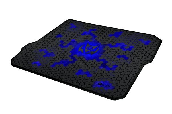 C-TECH herní podložka pod myš ANTHEA CYBER BLUE, 320x270x4mm, obšité okraje