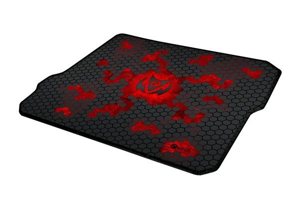 C-TECH herní podložka pod myš ANTHEA CYBER RED, 320x270x4mm, obšité okraje